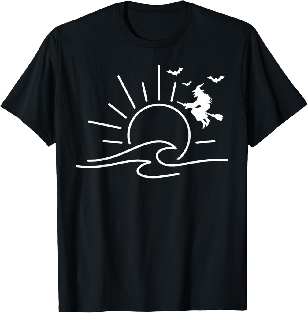 Summerween Halloween Witch Sun Summer Spooky Beach Vibes T-Shirt