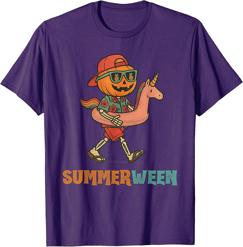 Summerween Skeleton Halloween Summer Funny Summerween T-Shirt