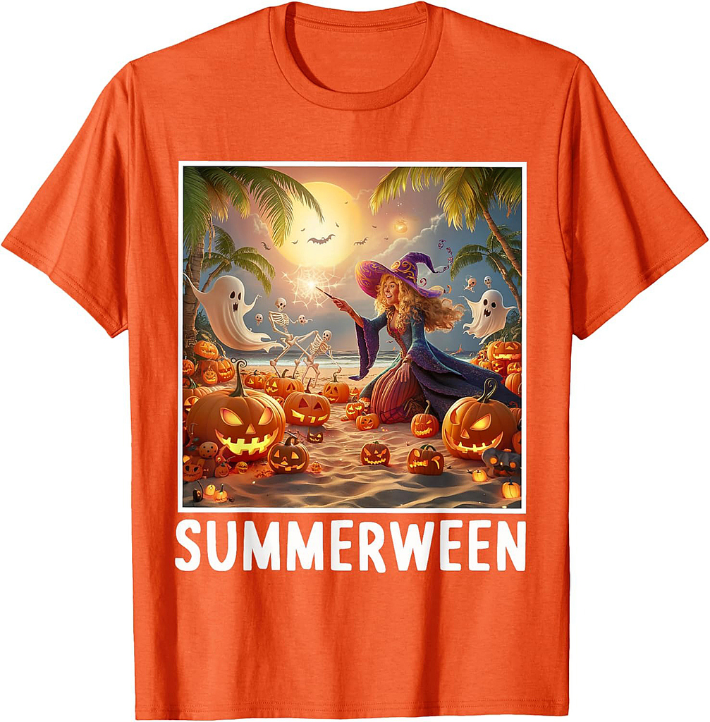 Summerween Vibes Halloween Summer Celebrate T-Shirt