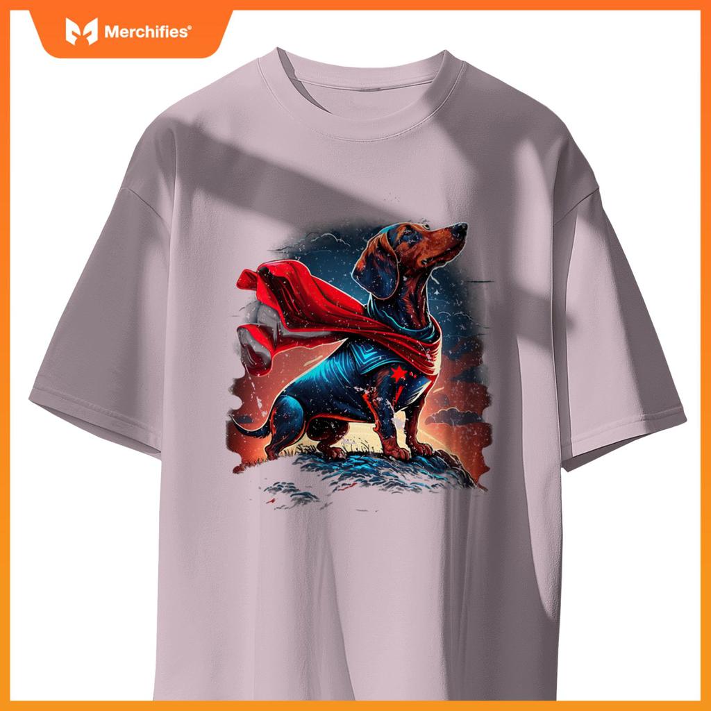 Super Power Superhero Dachshund Dog T-Shirt