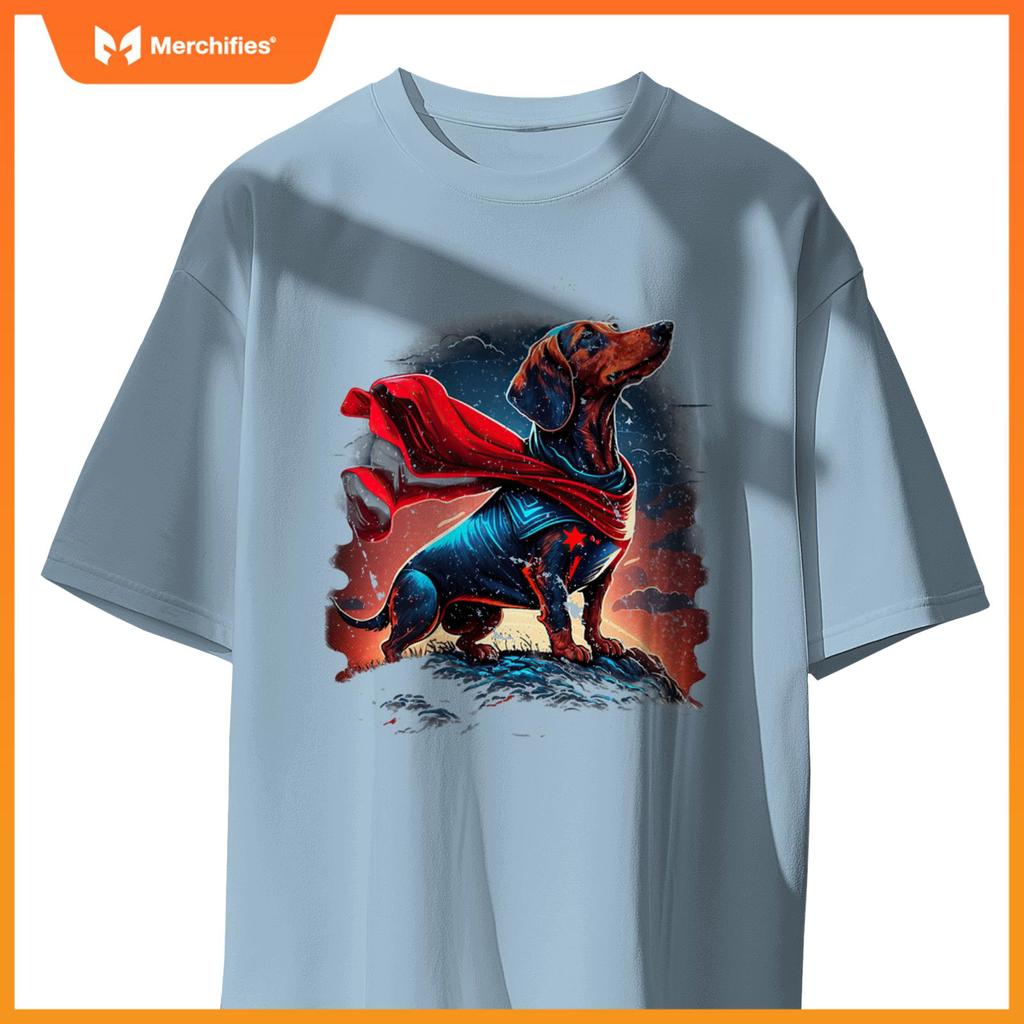 Super Power Superhero Dachshund Dog T-Shirt