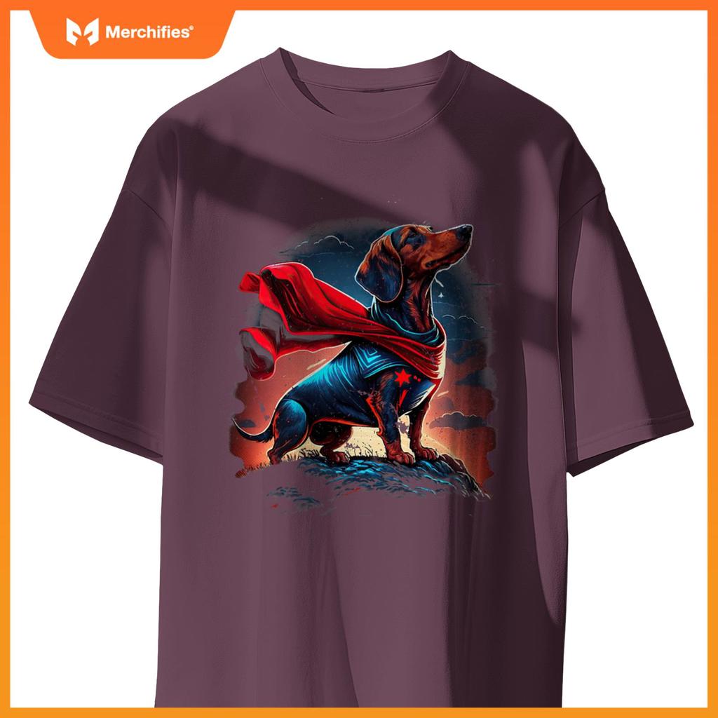 Super Power Superhero Dachshund Dog T-Shirt