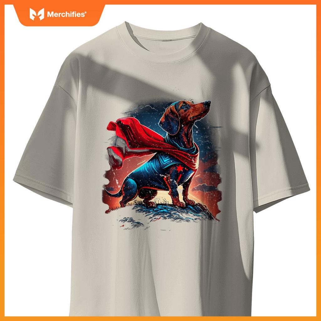 Super Power Superhero Dachshund Dog T-Shirt