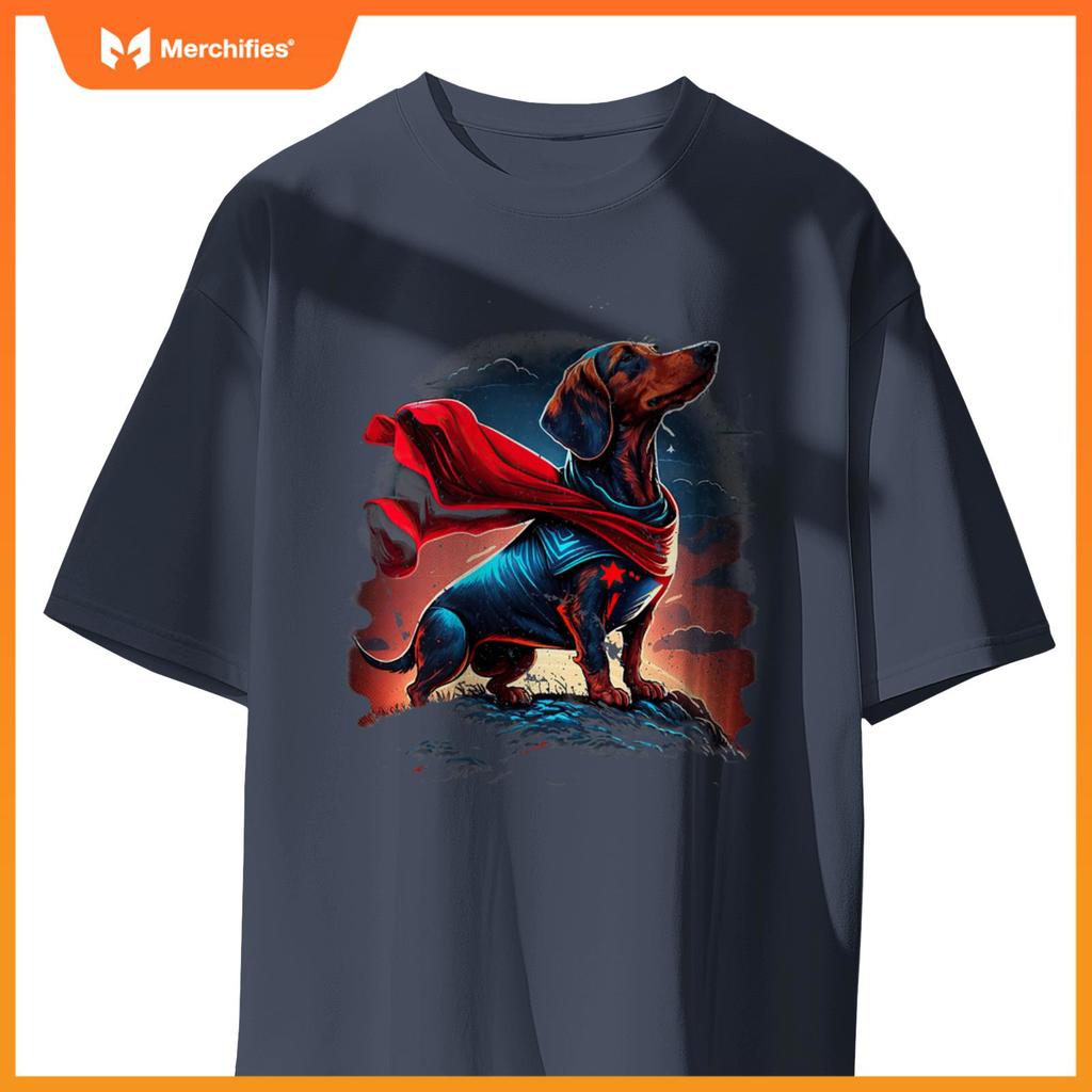 Super Power Superhero Dachshund Dog T-Shirt