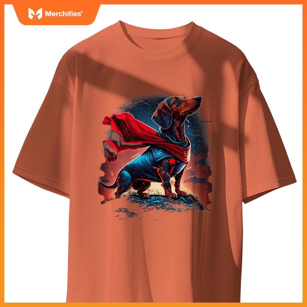 Super Power Superhero Dachshund Dog T-Shirt