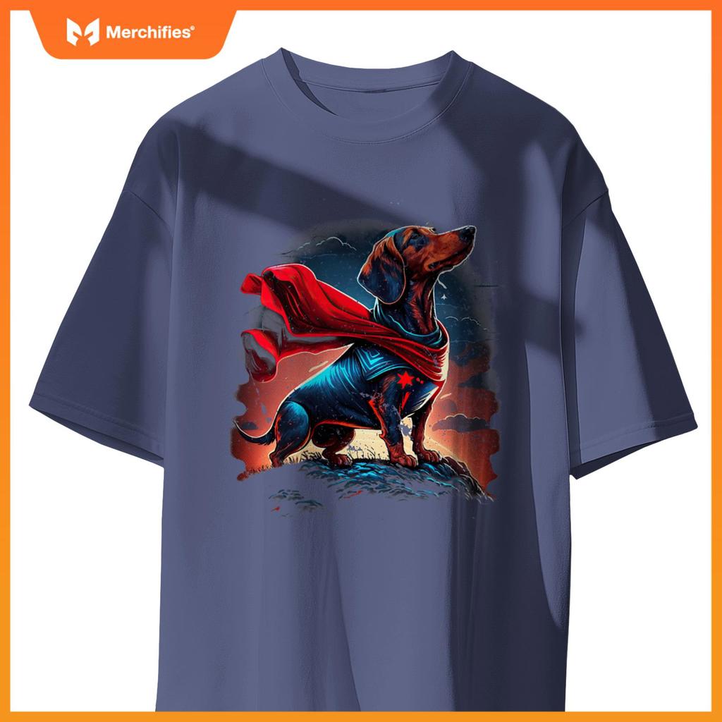 Super Power Superhero Dachshund Dog T-Shirt