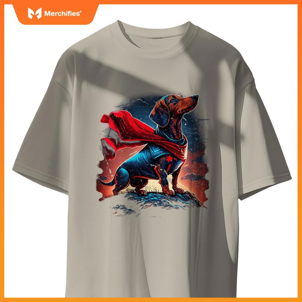 Super Power Superhero Dachshund Dog T-Shirt