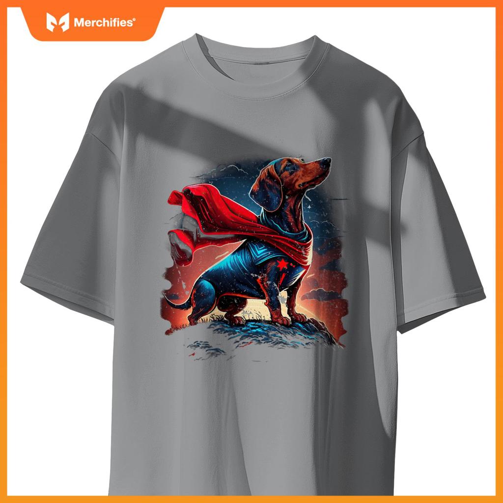 Super Power Superhero Dachshund Dog T-Shirt