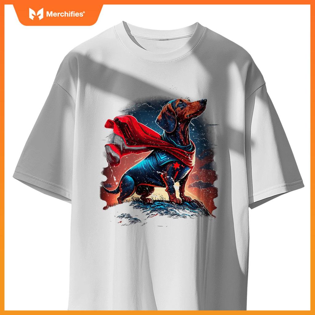 Super Power Superhero Dachshund Dog T-Shirt