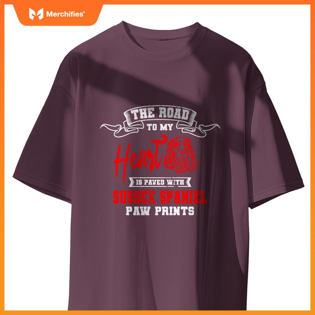 Sussex Spaniel Paw Prints Veterinarian Dog Owner Fur Parent T-Shirt