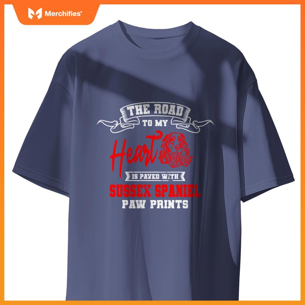 Sussex Spaniel Paw Prints Veterinarian Dog Owner Fur Parent T-Shirt