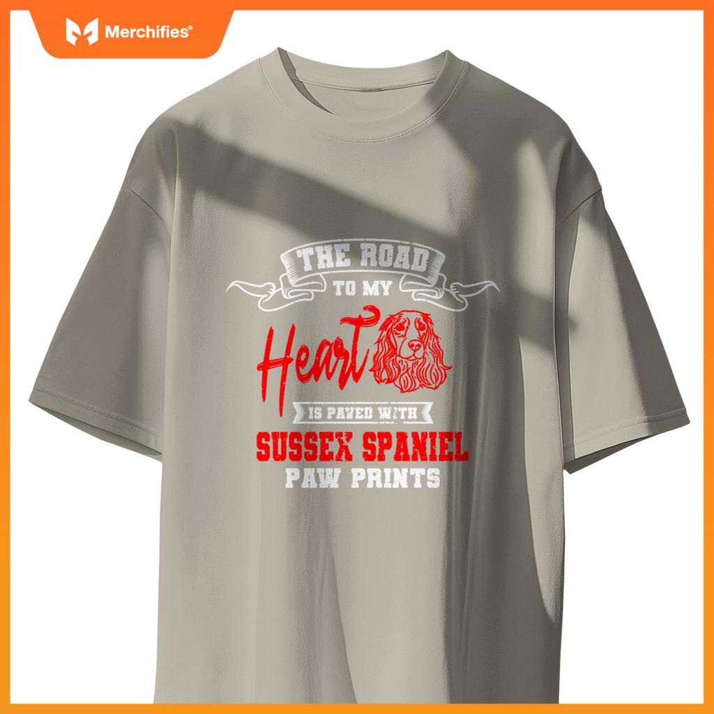 Sussex Spaniel Paw Prints Veterinarian Dog Owner Fur Parent T-Shirt
