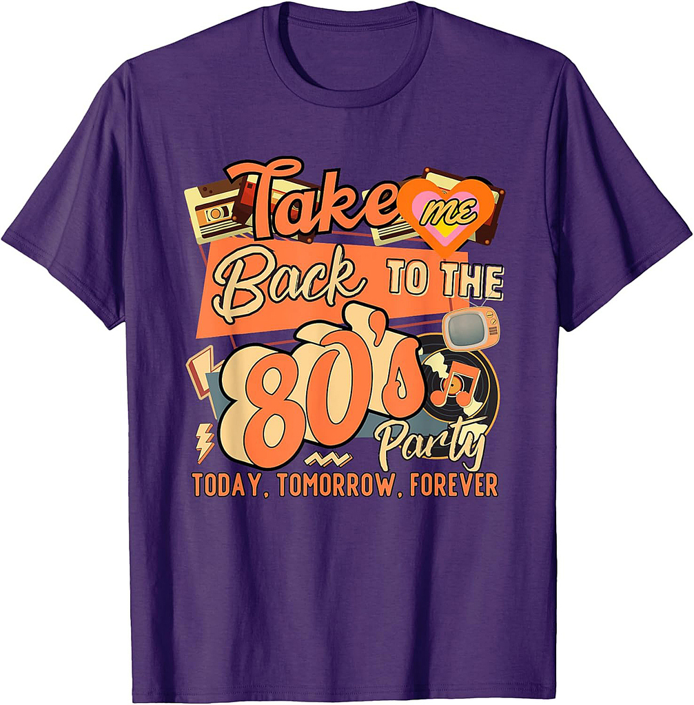 Takes Me Back to the 80s Retro Vintage Halloween Costume 80s T-Shirt