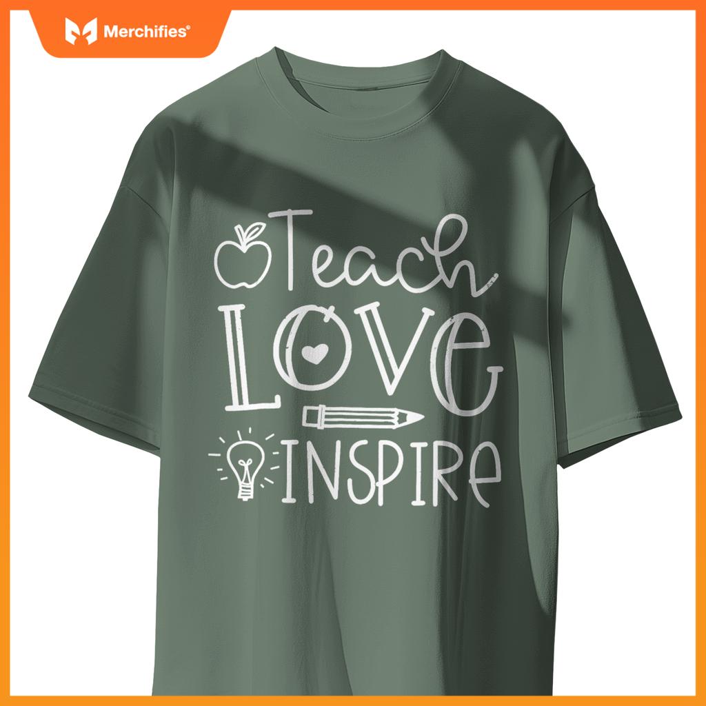 Teach Love Inspire Retro Teacher Back To School
