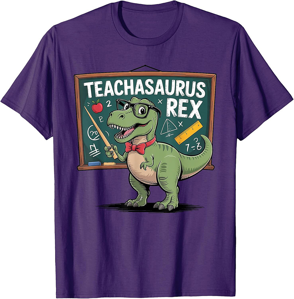 Teachasaurus Rex Dinosaur Educator Teachers Back to School T-Shirt