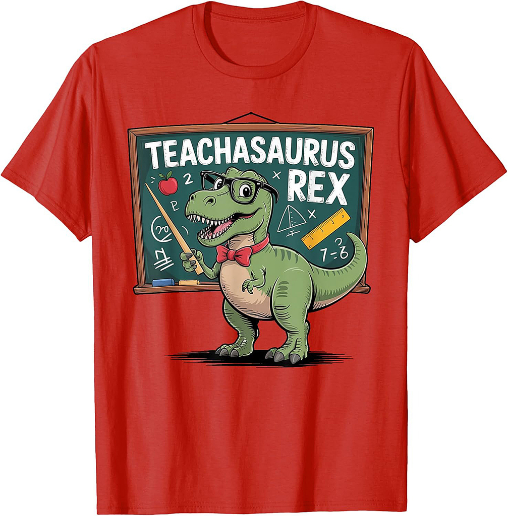Teachasaurus Rex Dinosaur Educator Teachers Back to School T-Shirt