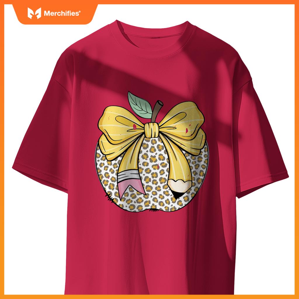 Teacher Coquette Pencil Bow And Apple Teacher