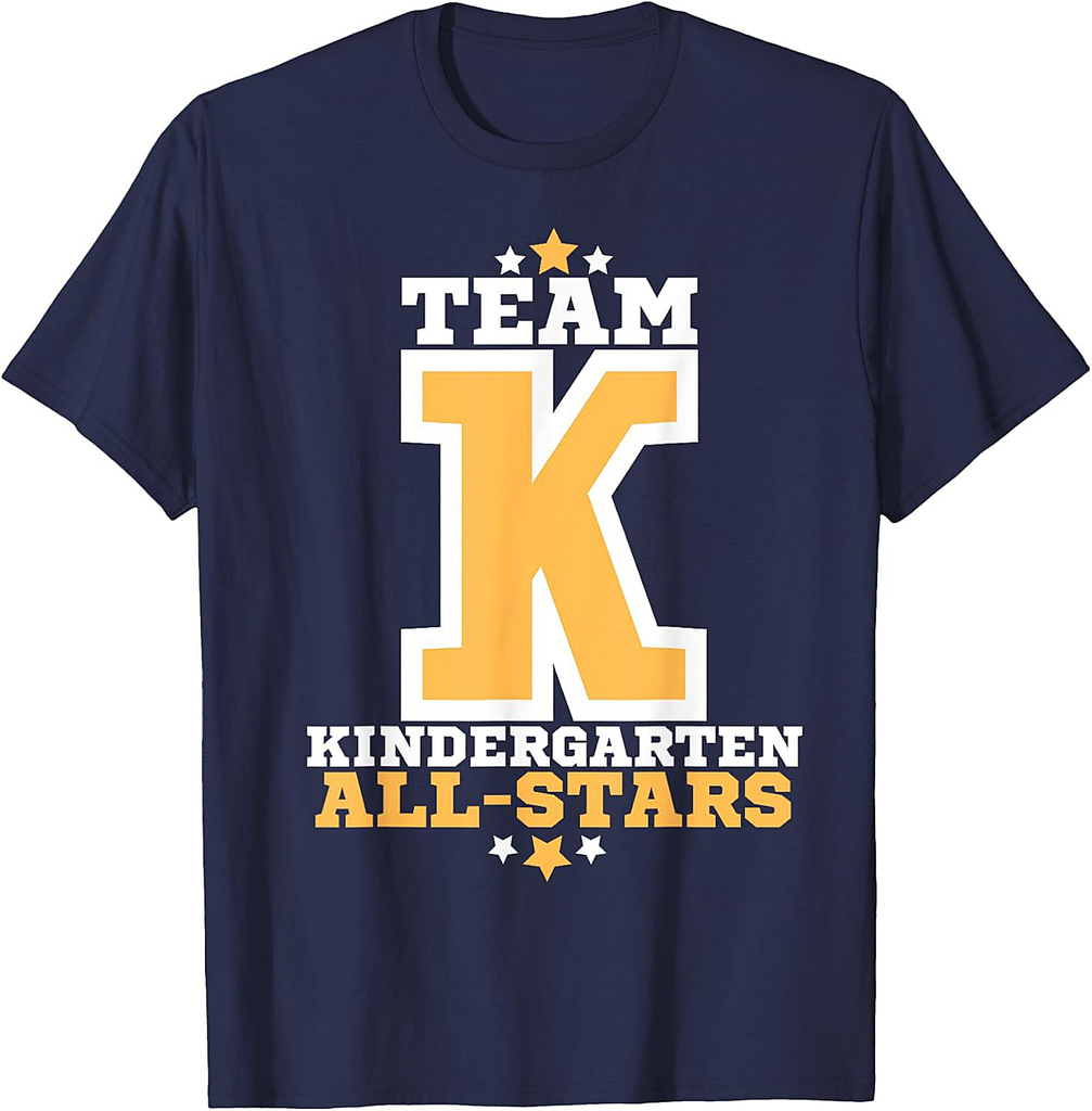 Team Kindergarten All-Stars: Back-to-School Sports Apparel T-Shirt