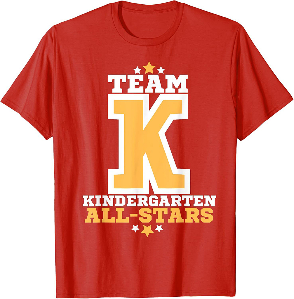 Team Kindergarten All-Stars: Back-to-School Sports Apparel T-Shirt