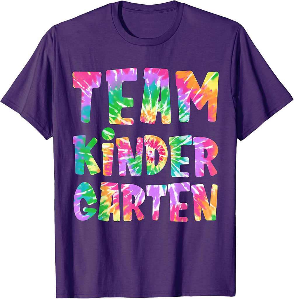 Team Kindergarten Tie Dye Kindergarten Back To School Outfit T-Shirt