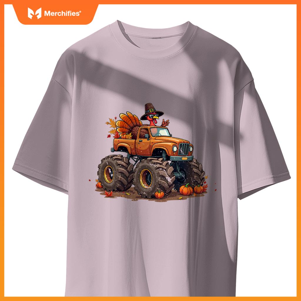Thanksgiving Turkey Monster Truck youth Boys Kids toddlers T-Shirt