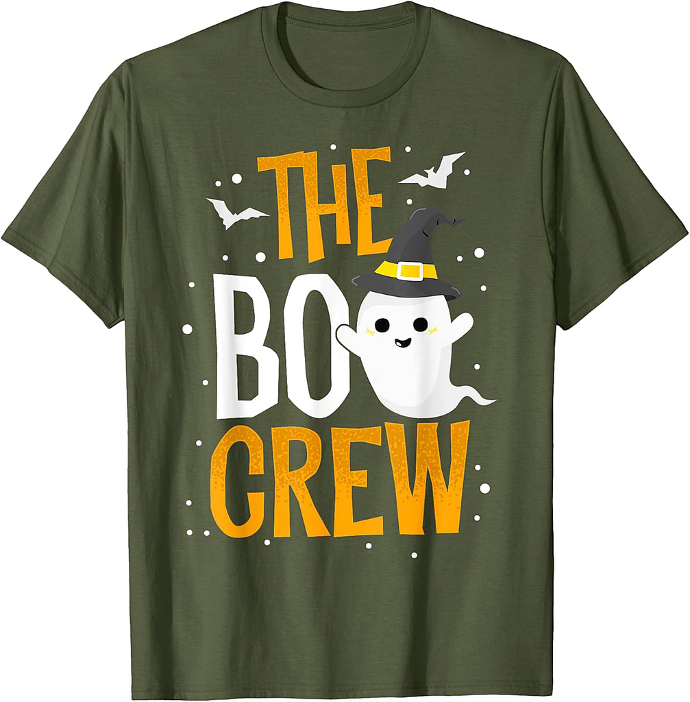 The Boo Crew Halloween Ghost Trick Treat Outfit Squad Team T-Shirt