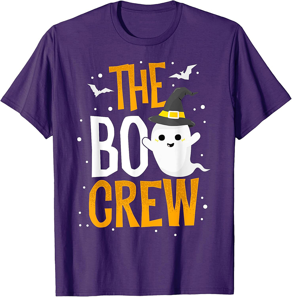 The Boo Crew Halloween Ghost Trick Treat Outfit Squad Team T-Shirt