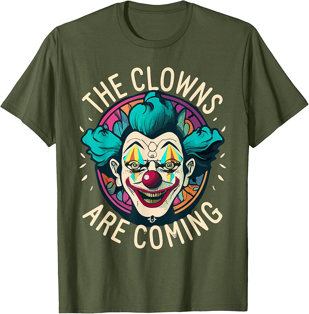 The Clowns Are Coming Horror Halloween T-Shirt