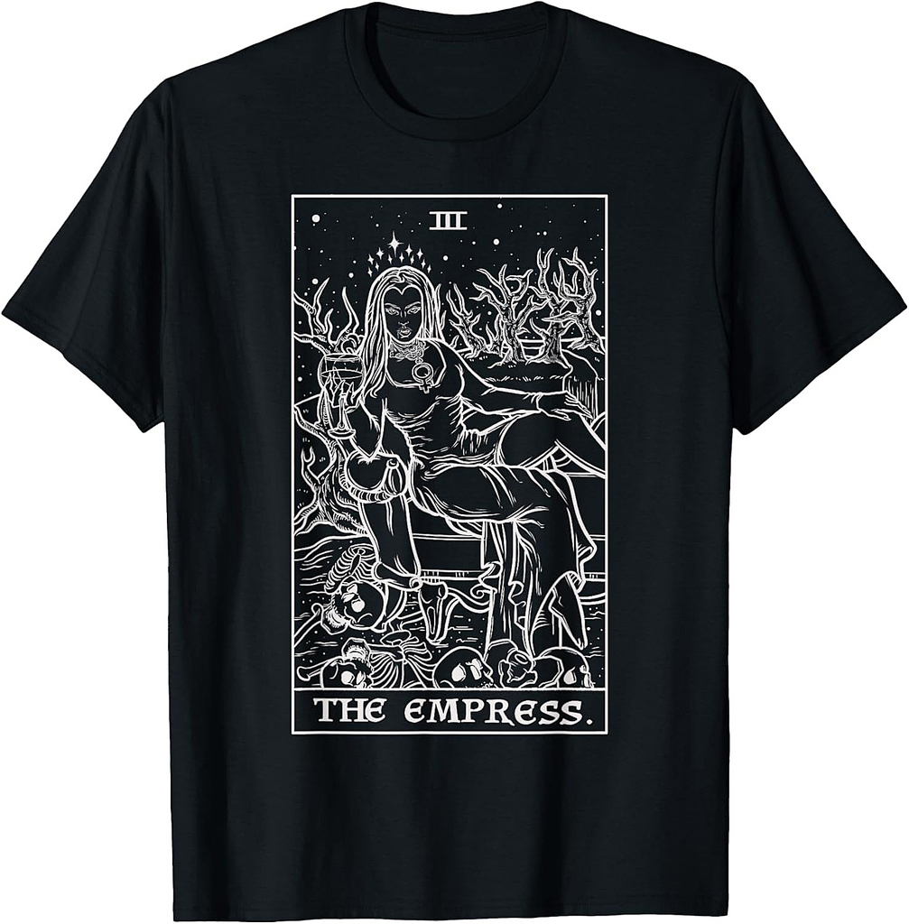 The Empress Tarot Card Halloween Vampire Gothic Horror Witch T-Shirt