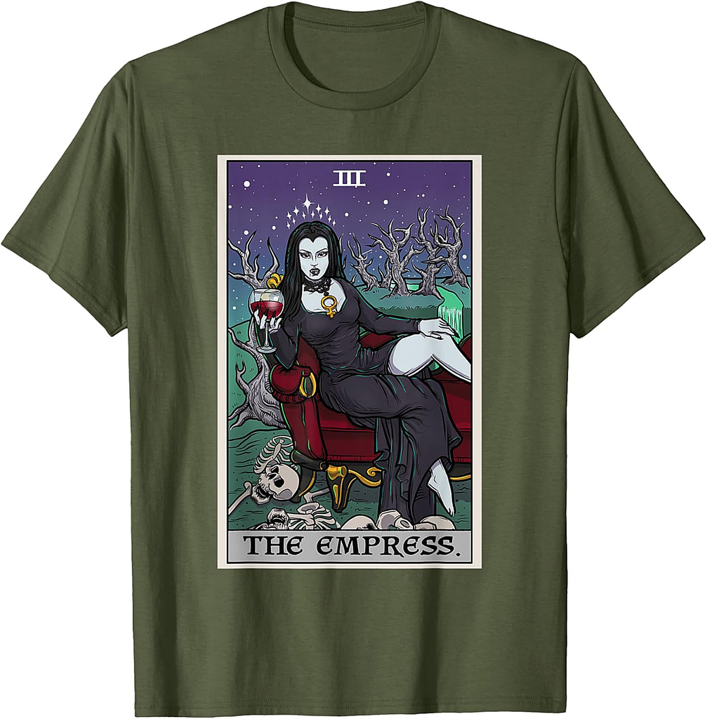 The Empress Tarot Card Halloween Vampire Gothic Horror Witch T-Shirt