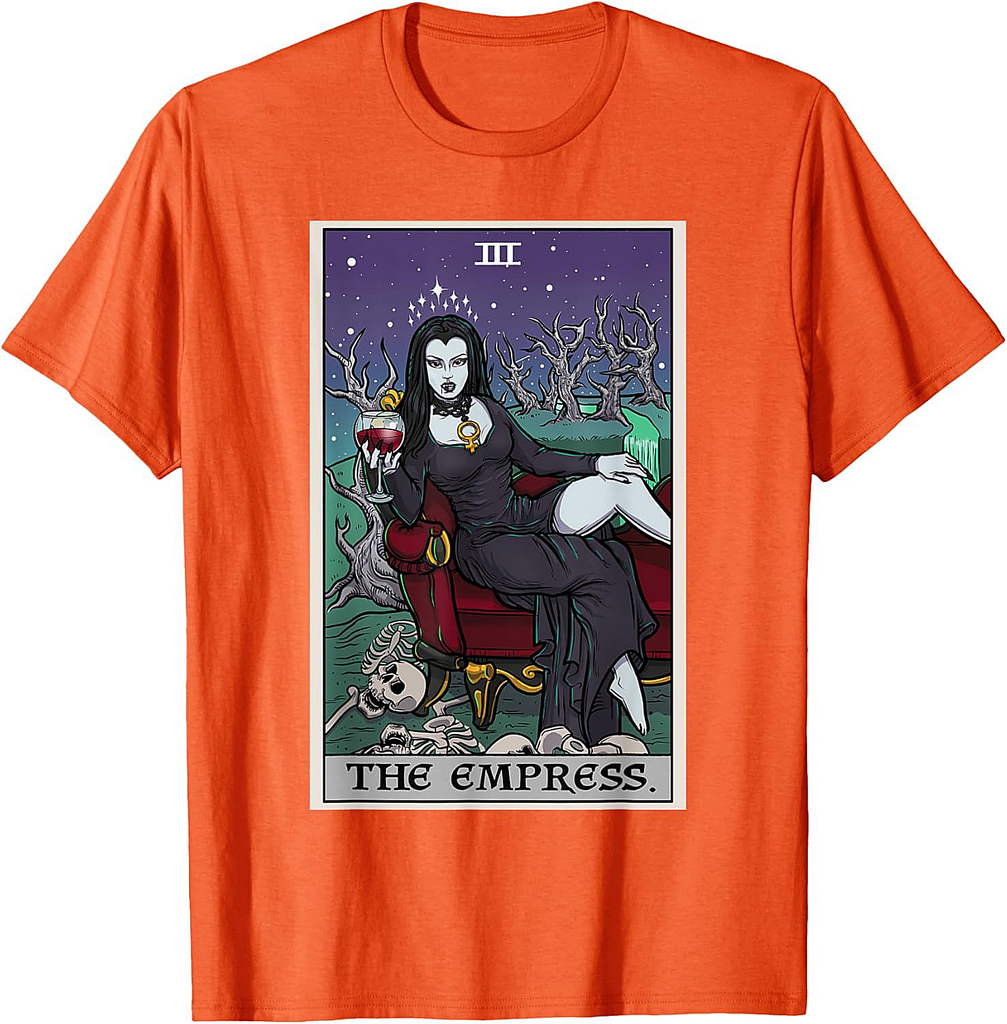The Empress Tarot Card Halloween Vampire Gothic Horror Witch T-Shirt