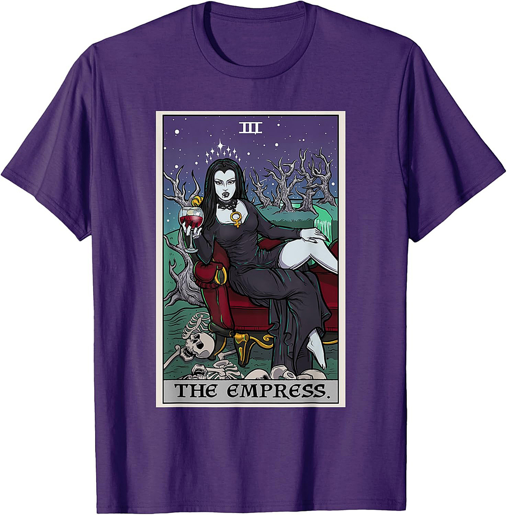 The Empress Tarot Card Halloween Vampire Gothic Horror Witch T-Shirt
