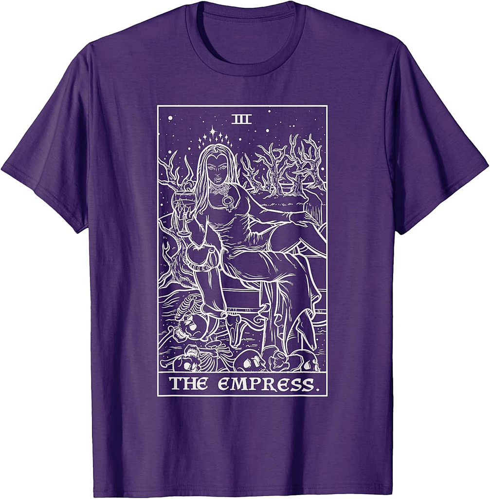 The Empress Tarot Card Halloween Vampire Gothic Horror Witch T-Shirt