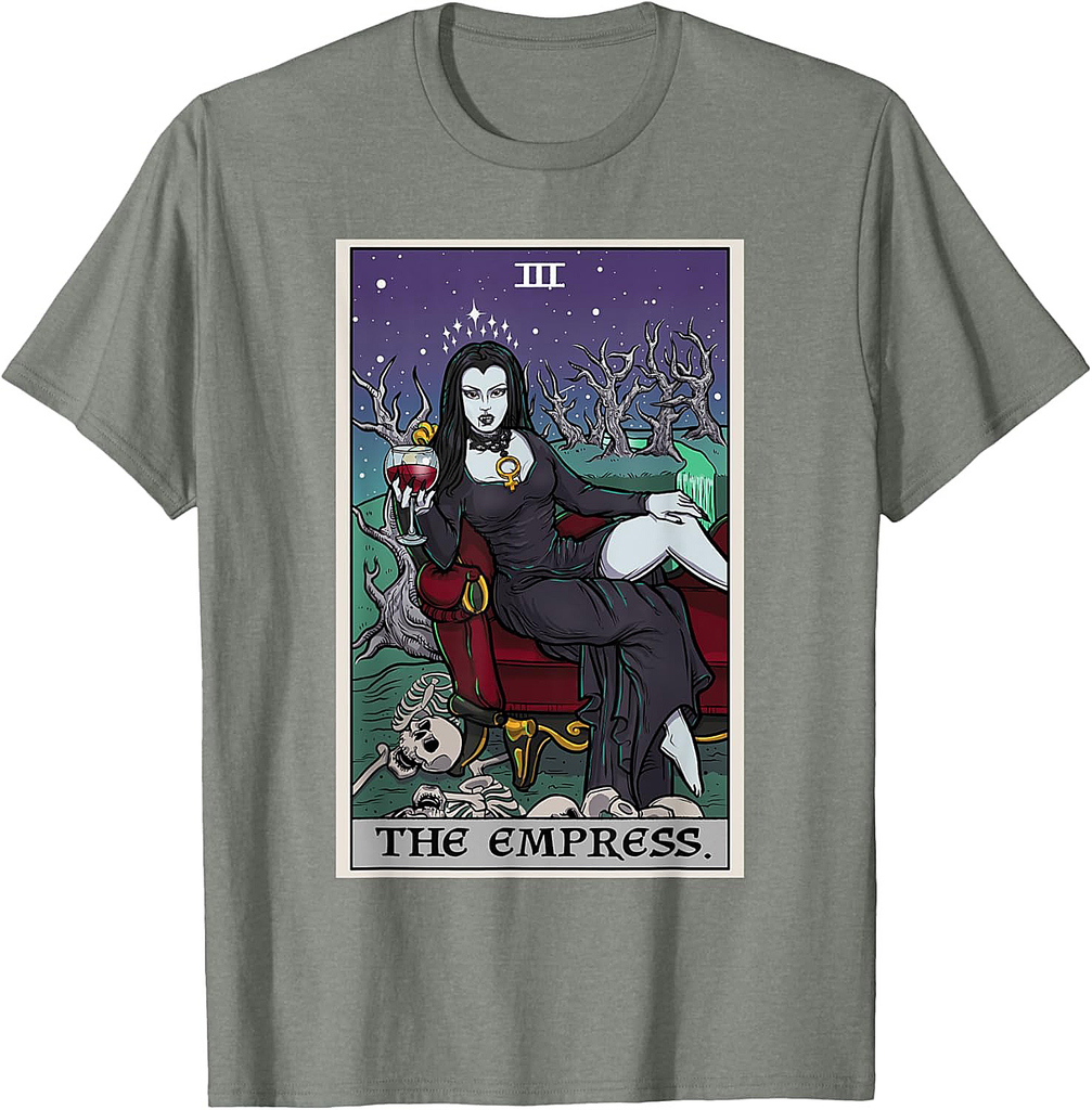 The Empress Tarot Card Halloween Vampire Gothic Horror Witch T-Shirt