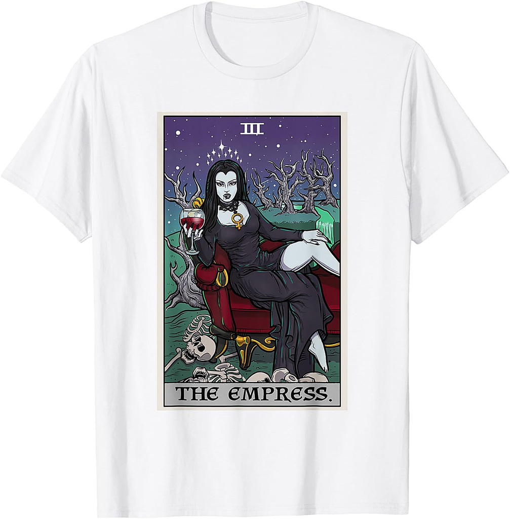 The Empress Tarot Card Halloween Vampire Gothic Horror Witch T-Shirt