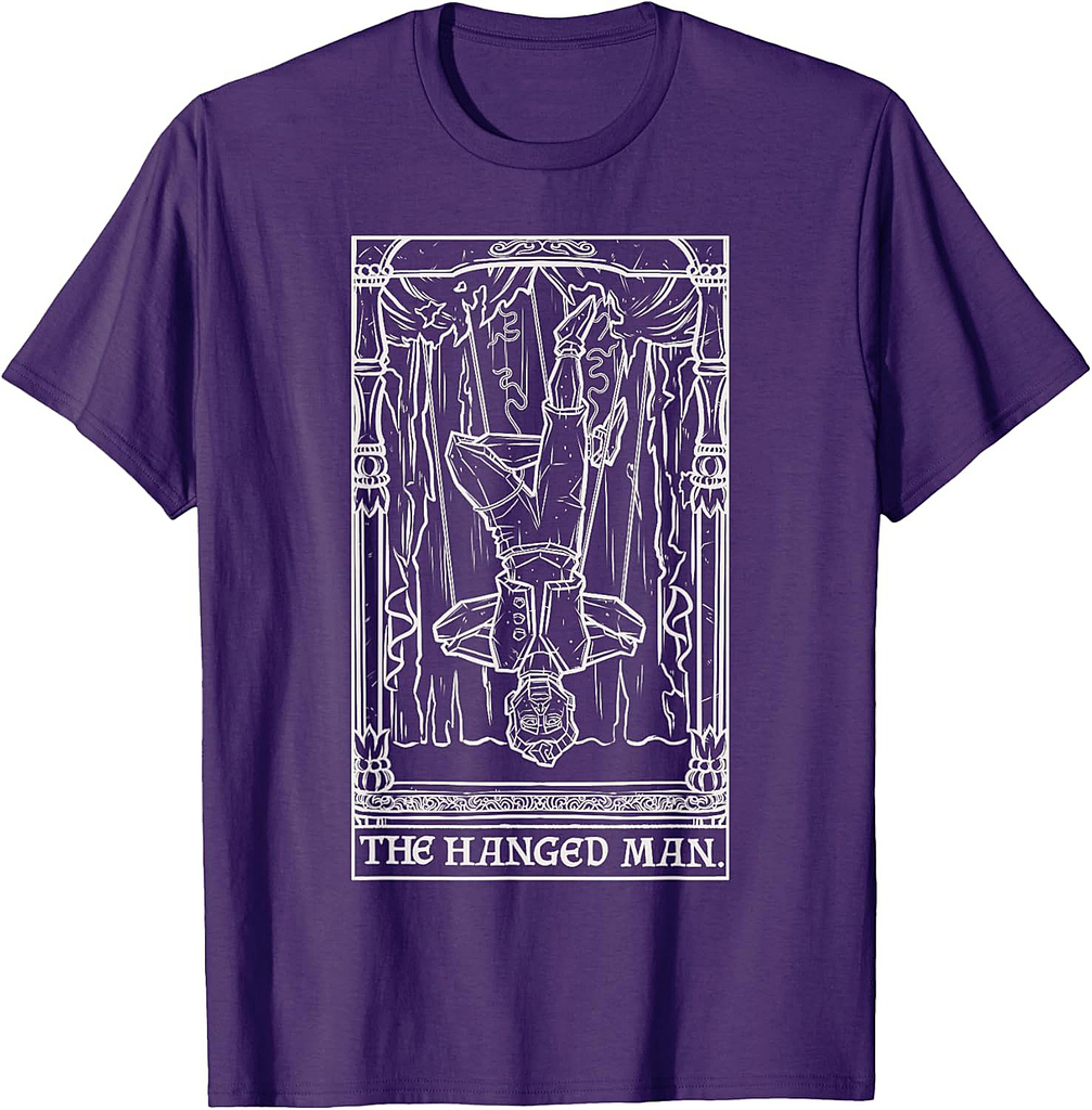 The Hanged Man Tarot Card Halloween Goth Horror Puppet T-Shirt