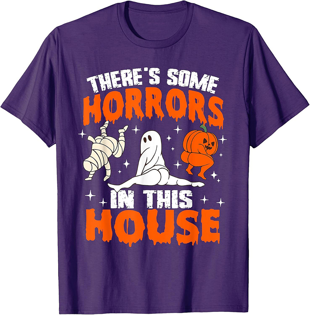 There's Some Horrors In This House Funny Ghost Halloween T-Shirt