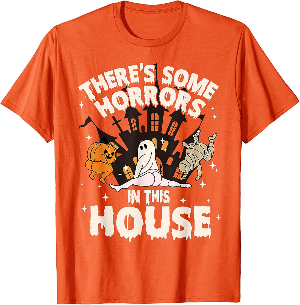 There's Some Horrors In This House Ghost Halloween Funny T-Shirt
