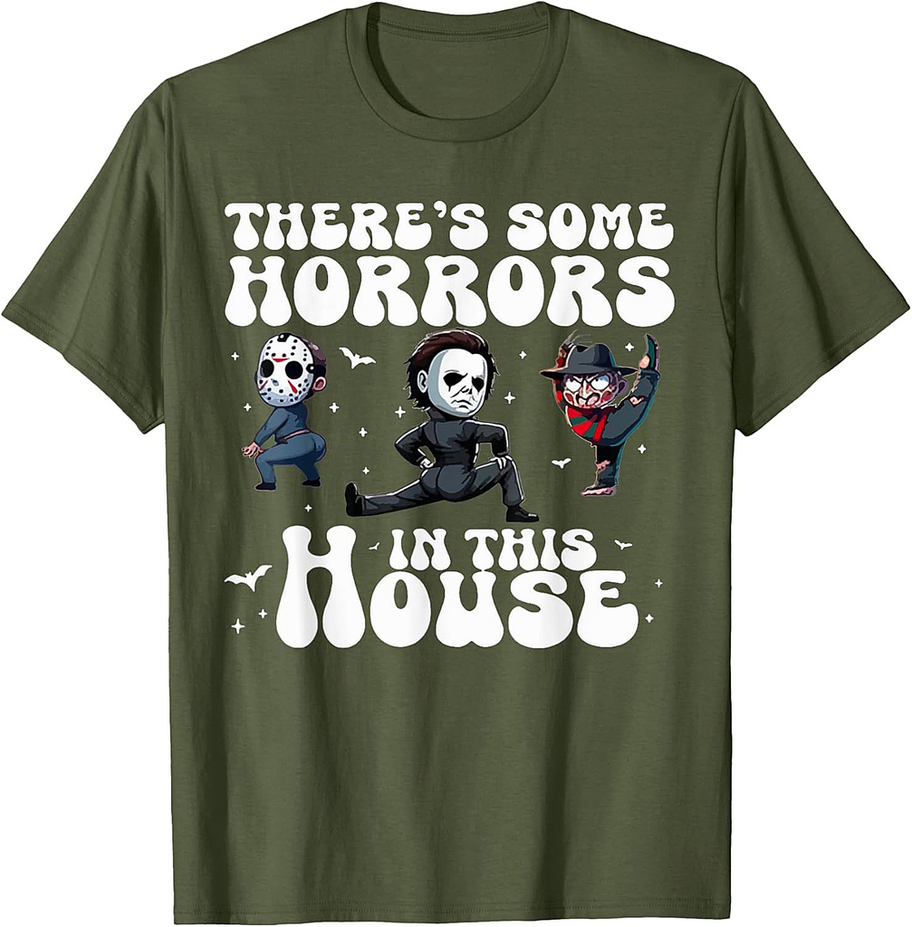 There's Some Horrors In This House Ghost Pumpkin Halloween T-Shirt