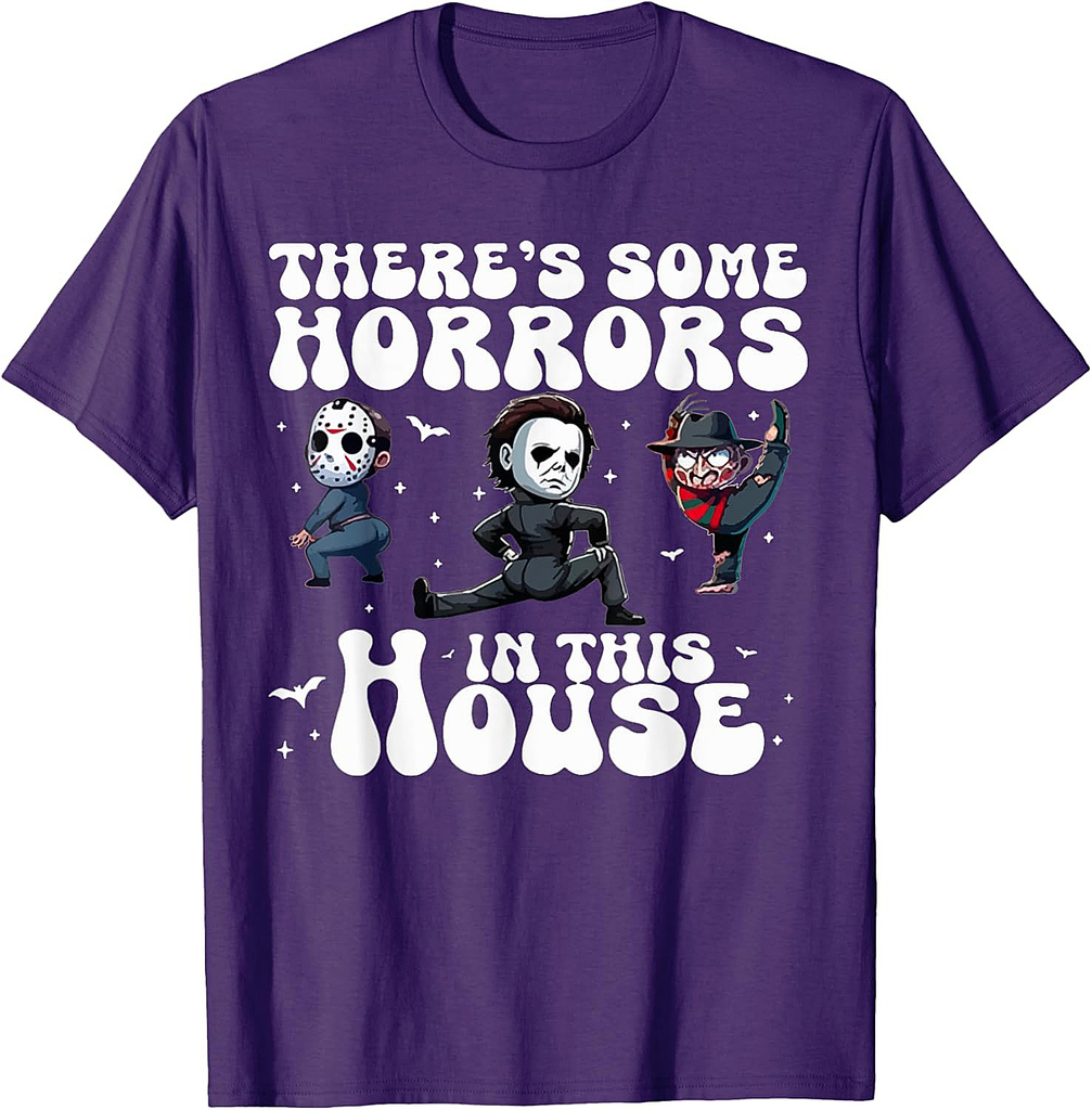 There's Some Horrors In This House Ghost Pumpkin Halloween T-Shirt