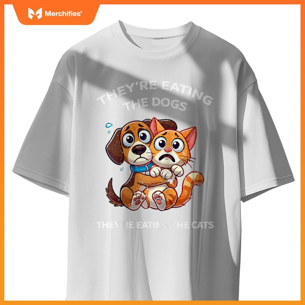 They're Eating The Dogs They're Eating The Cats Raglan Baseball T-Shirt