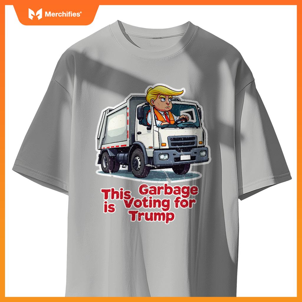 This Garbage is Voting Trump Funny Garbage Truck Trump 2024 T-Shirt