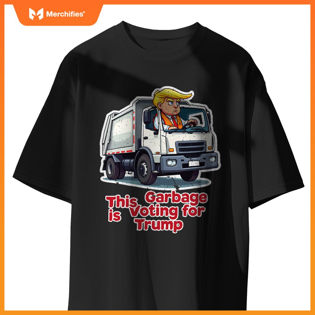 This Garbage is Voting Trump Funny Garbage Truck Trump 2024 T-Shirt