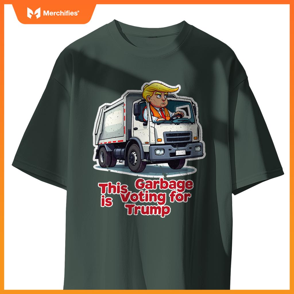 This Garbage is Voting Trump Funny Garbage Truck Trump 2024 T-Shirt