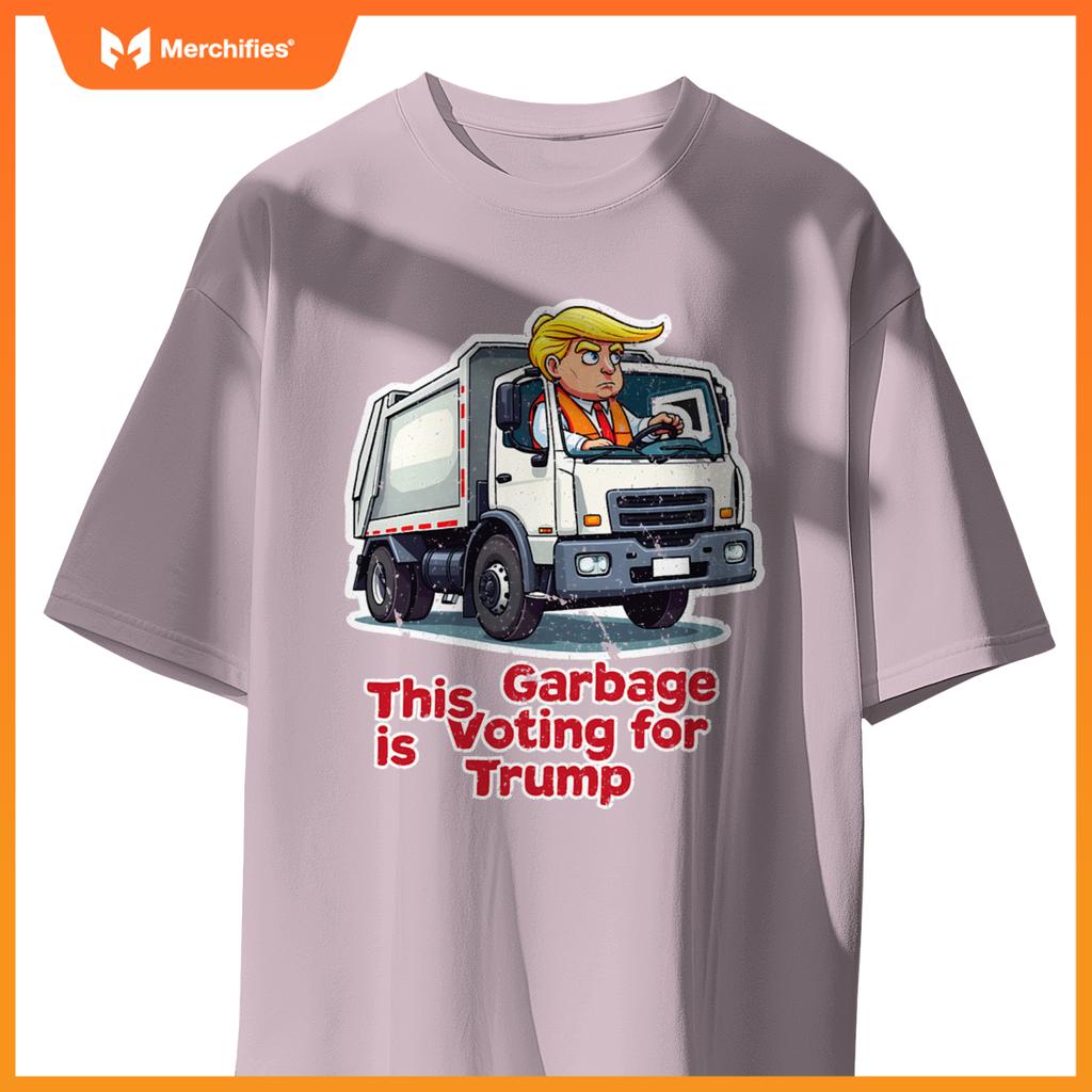 This Garbage is Voting Trump Funny Garbage Truck Trump 2024 T-Shirt
