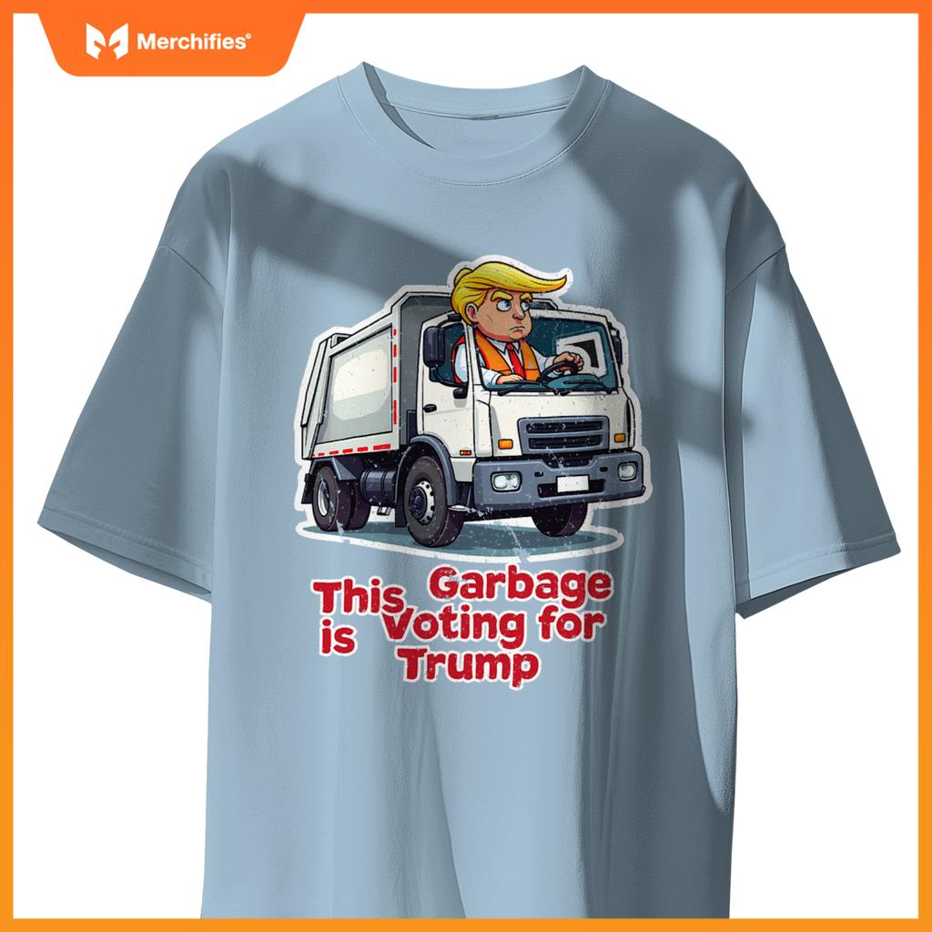 This Garbage is Voting Trump Funny Garbage Truck Trump 2024 T-Shirt