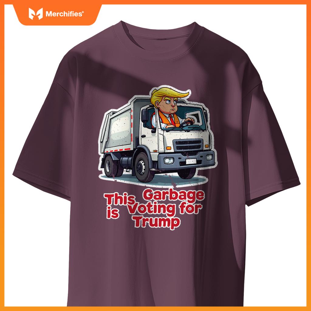 This Garbage is Voting Trump Funny Garbage Truck Trump 2024 T-Shirt