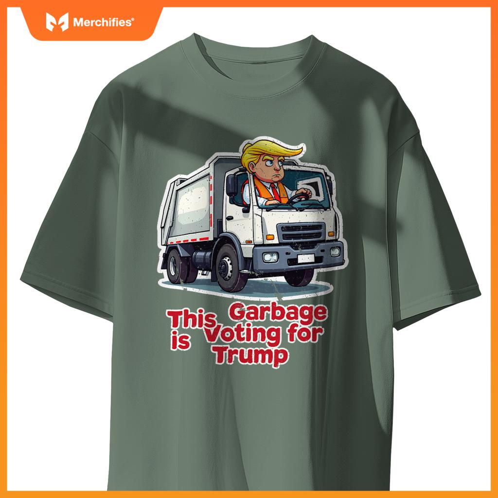 This Garbage is Voting Trump Funny Garbage Truck Trump 2024 T-Shirt