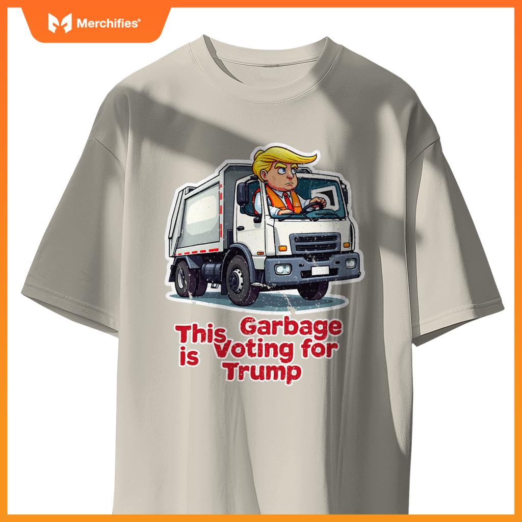 This Garbage is Voting Trump Funny Garbage Truck Trump 2024 T-Shirt
