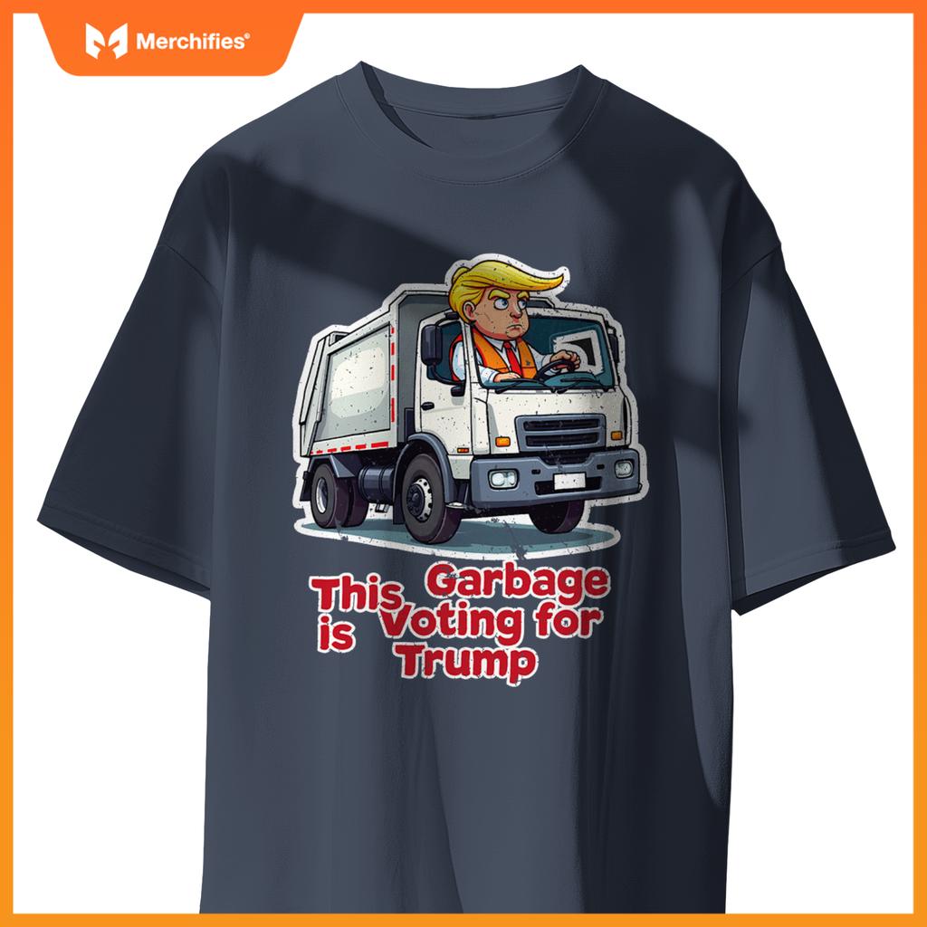 This Garbage is Voting Trump Funny Garbage Truck Trump 2024 T-Shirt